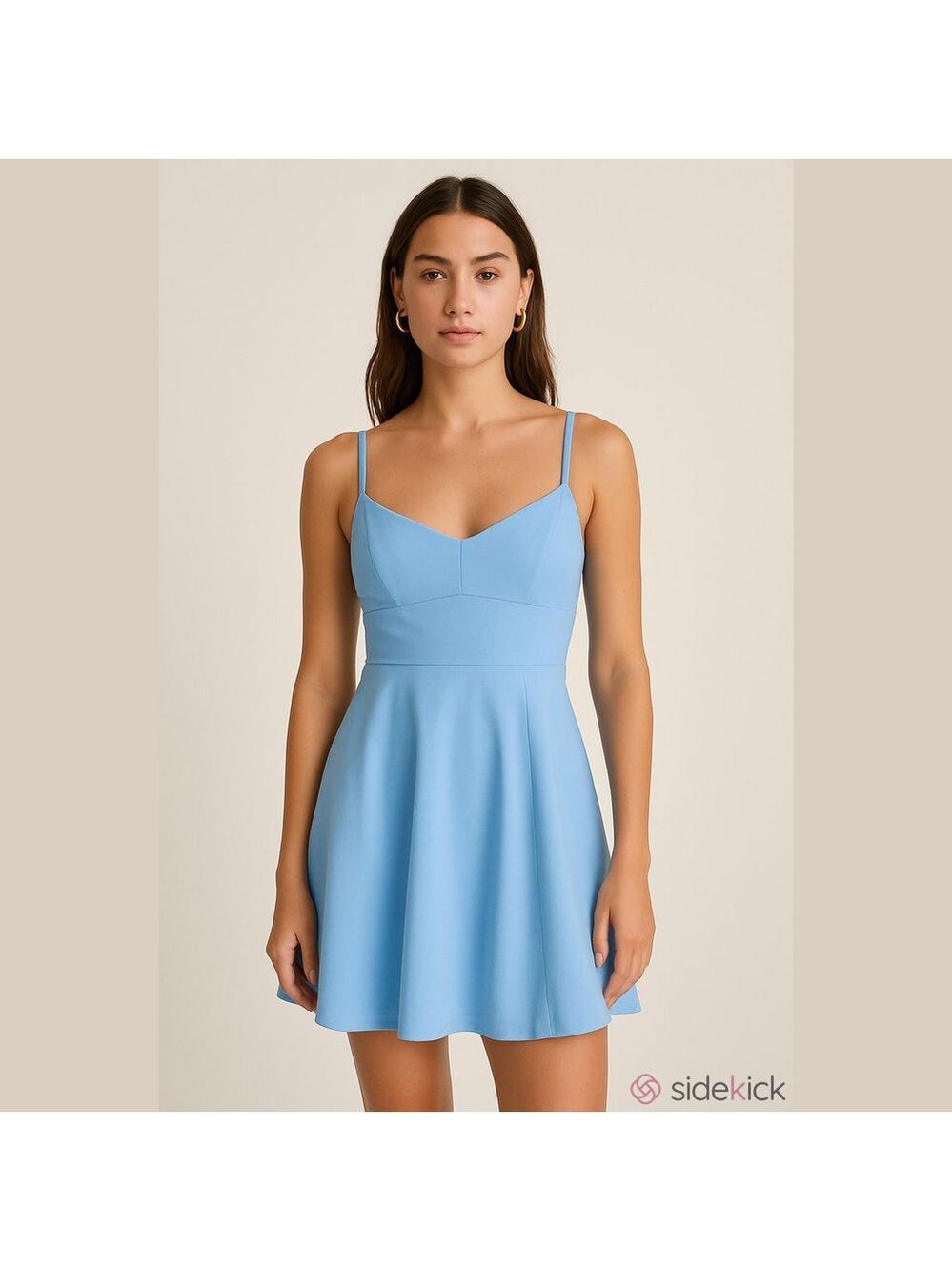 Studio City Formal Dress, Size 9, PTP 17”, L32”, Party Blue, Lace/Zipper in back